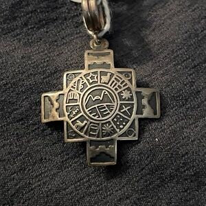 Chakana - Inca Cross 950 Sterling Silver Older Vintage Pendant/Charm